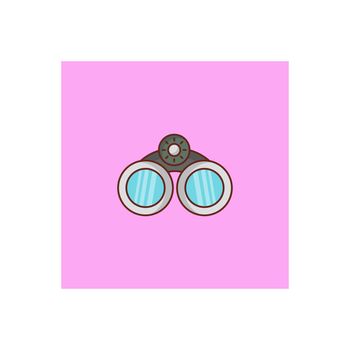 binocular Vector illustration on a transparent background. Premium quality symbols. Vector Line Flat color icon for concept and graphic design.