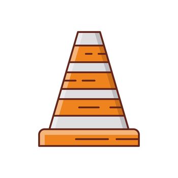 cone Vector illustration on a transparent background. Premium quality symbols. Vector Line Flat color icon for concept and graphic design.