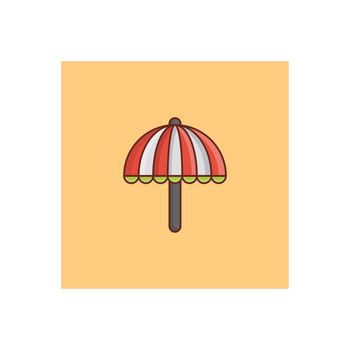 umbrella Vector illustration on a transparent background. Premium quality symbols. Vector Line Flat color icon for concept and graphic design.