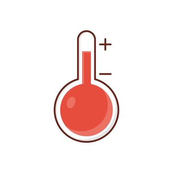 temperature vector flat colour icon