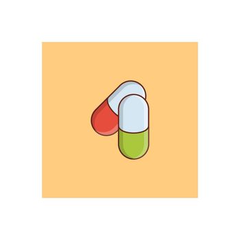 drugs Vector illustration on a transparent background. Premium quality symbols.Vector line flat color icon for concept and graphic design.