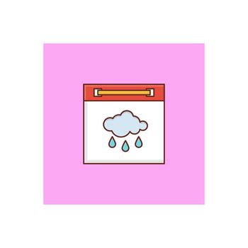 weather vector flat colour icon