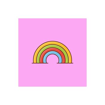 rainbow vector flat colour icon