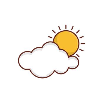 weather vector flat colour icon