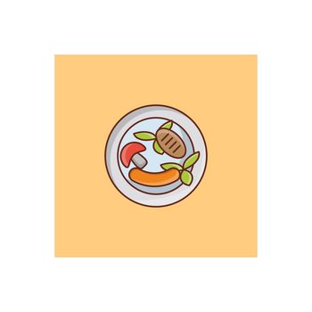 salad Vector illustration on a transparent background. Premium quality symbols. Vector Line Flat color icon for concept and graphic design.