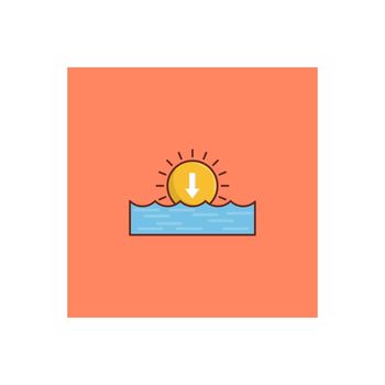 weather vector flat colour icon