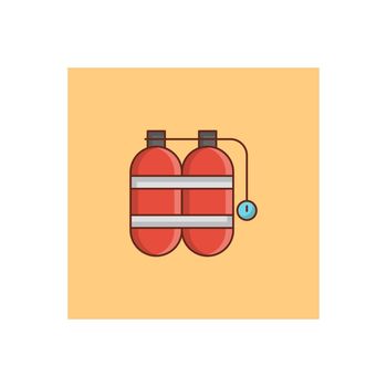 cylinder Vector illustration on a transparent background. Premium quality symbols.Vector line flat color icon for concept and graphic design.