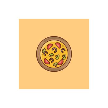 pizza Vector illustration on a transparent background. Premium quality symbols. Vector Line Flat color icon for concept and graphic design.