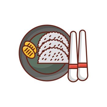 sashimi Vector illustration on a transparent background. Premium quality symbols. Vector Line Flat color icon for concept and graphic design.