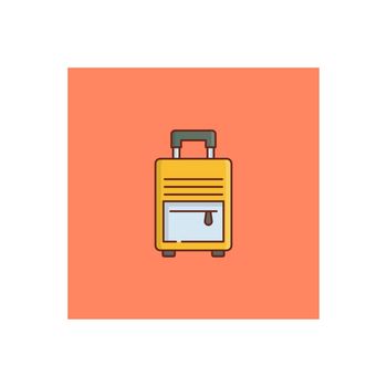 baggage Vector illustration on a transparent background. Premium quality symbols. Vector Line Flat color icon for concept and graphic design.