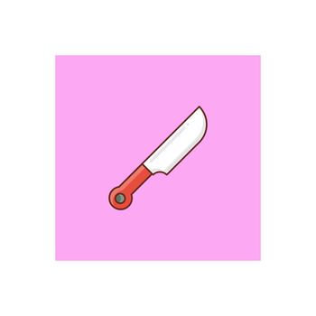 knife Vector illustration on a transparent background. Premium quality symbols. Vector Line Flat color icon for concept and graphic design.