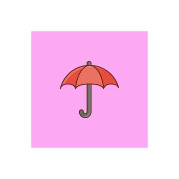 rain vector flat colour icon