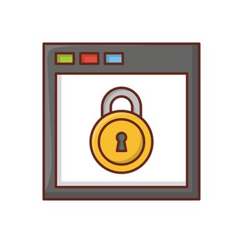 lock Vector illustration on a transparent background. Premium quality symbols. Vector Line Flat color icon for concept and graphic design.