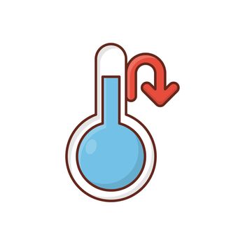 climate vector flat colour icon