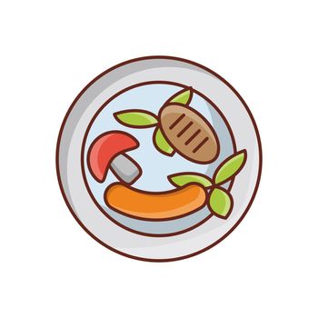 salad Vector illustration on a transparent background. Premium quality symbols. Vector Line Flat color icon for concept and graphic design.