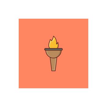 torch Vector illustration on a transparent background. Premium quality symbols. Vector Line Flat color icon for concept and graphic design.