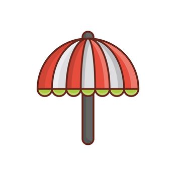 umbrella Vector illustration on a transparent background. Premium quality symbols. Vector Line Flat color icon for concept and graphic design.