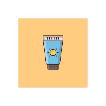 sunblock Vector illustration on a transparent background. Premium quality symbols. Vector Line Flat color icon for concept and graphic design.