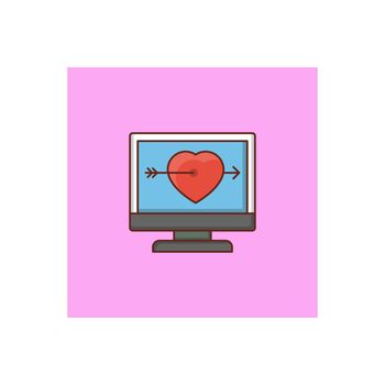 heart Vector illustration on a transparent background. Premium quality symbols. Vector Line Flat color icon for concept and graphic design.