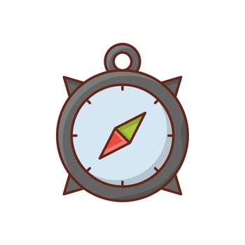 compass Vector illustration on a transparent background. Premium quality symbols. Vector Line Flat color icon for concept and graphic design.
