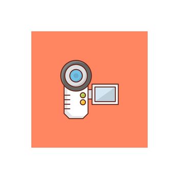 camera Vector illustration on a transparent background. Premium quality symbols. Vector Line Flat color icon for concept and graphic design.