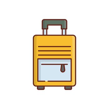 baggage Vector illustration on a transparent background. Premium quality symbols. Vector Line Flat color  icon for concept and graphic design.