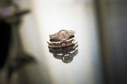 Wedding Ring in Wedding Dress