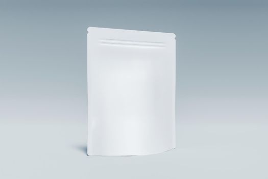 mockup bag of supplements with white background. 3d rendering