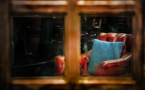 Luxury leather sofa interior vintage