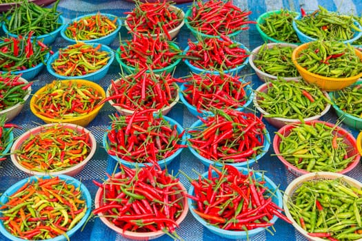 Chili sold in the market.