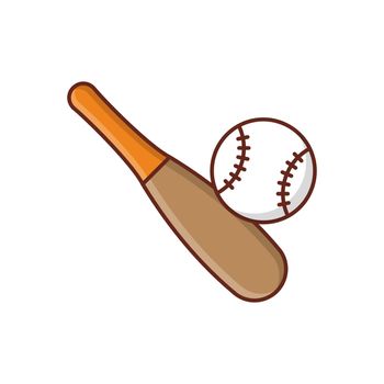 baseball Vector illustration on a transparent background. Premium quality symbols.Vector line flat color icon for concept and graphic design.