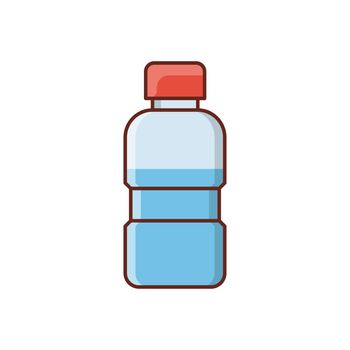bottle Vector illustration on a transparent background. Premium quality symbols. Vector Line Flat color icon for concept and graphic design.