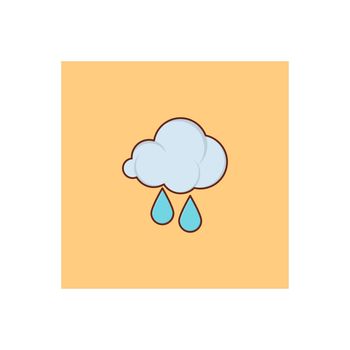 cloud vector flat colour icon