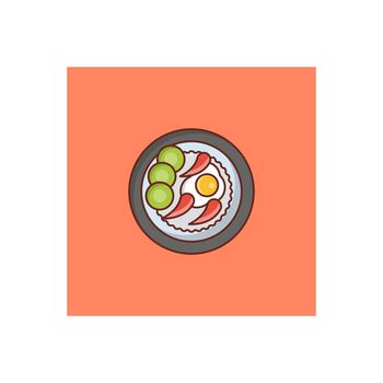 omelet Vector illustration on a transparent background. Premium quality symbols. Vector Line Flat color icon for concept and graphic design.