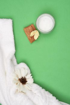 hygiene items skin care aromatherapy isolated background. High quality photo