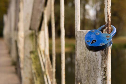 Wedding tradition background castle old lock valentine, tourism rust. Romance city outdoors, river steel chain