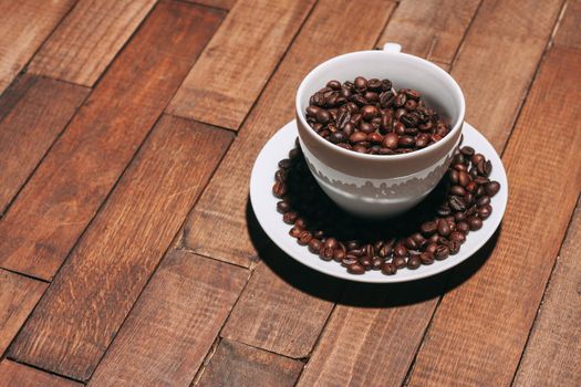 a cup of coffee freshly brewed beverage close-up food. High quality photo