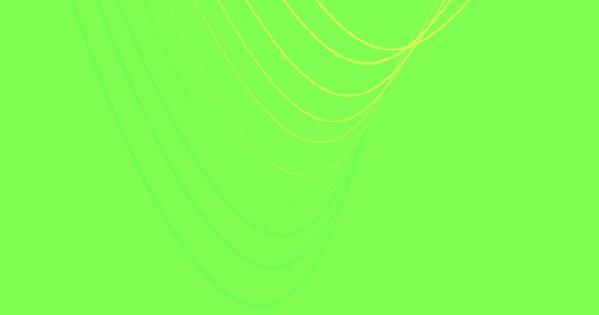 Abstract green background with dynamic 3d lines. light green and yellow lines on a light green background. bright background, copy space.
