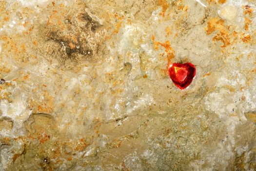 Heart on a marble stone