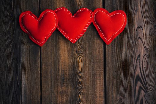 heart design object creative and decoration wooden background. High quality photo