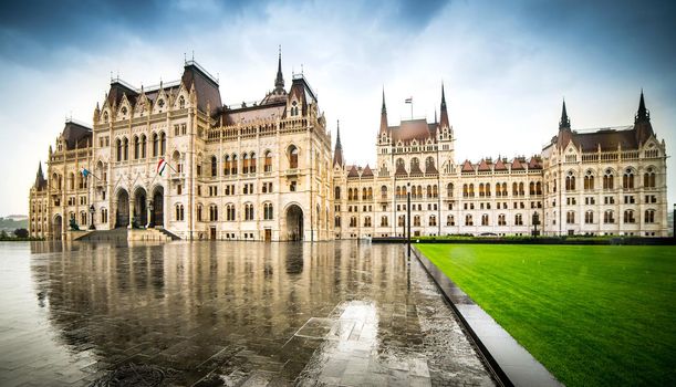 Hungarian Parliament building in Budapest, Hungary