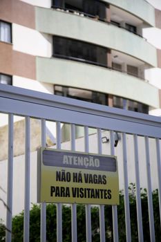 salvador, bahia, brazil - july 20, 2021: facade of residential building in the district of Stiep in the city of Salvador.