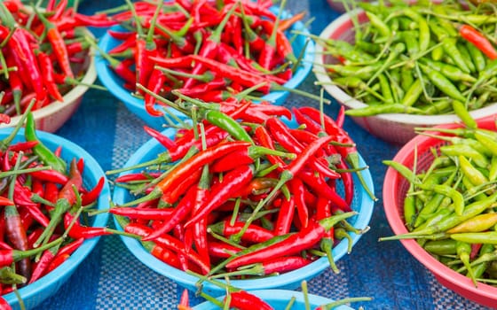 Chili sold in the market.