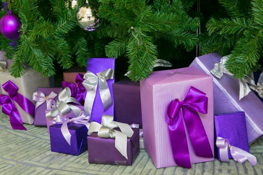 Christmas gift box with decoration