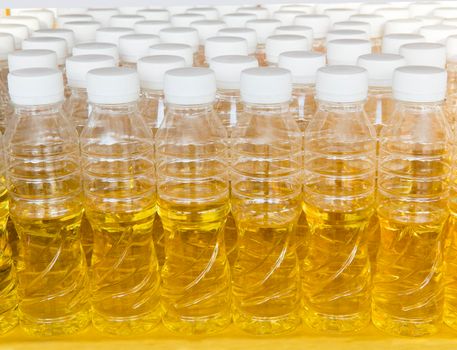 Oil bottle in factory