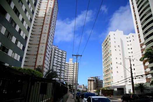 salvador, bahia, brazil - july 20, 2021: facade of residential building in the district of Stiep in the city of Salvador.