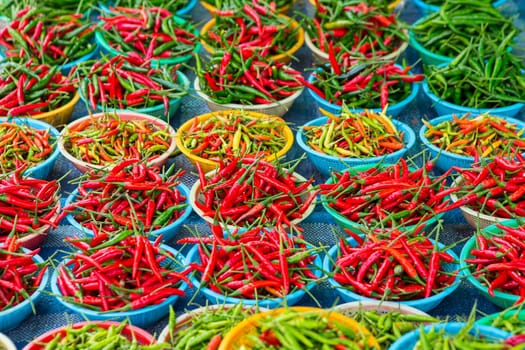 Chili sold in the market.