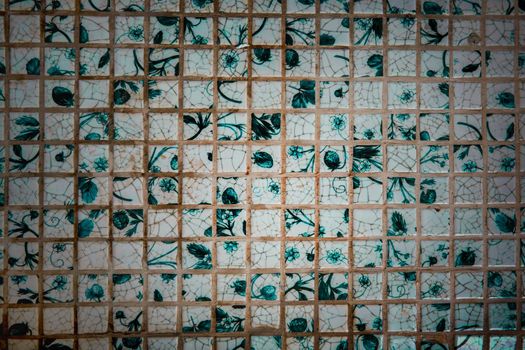 Old tiles in the bathroom.