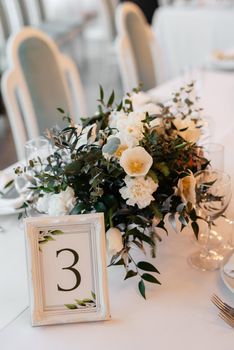 wedding decor with natural flowers and elements