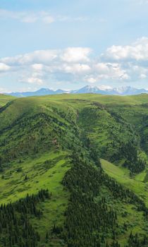 Mountains with blue sky. Shot in xinjiang, China.